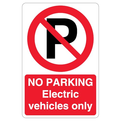 V Safety Hinweisschild "No Parking Electric Vehicles Only", Verbotssymbol mit "P", 400 x 600 mm, 3 mm Aluminiumverbund-Sicherheitsschild V Safety Hinweisschild "No Parking Electric Vehicles Only", Verbotssymbol mit "P", 400 x 600 mm, 3 mm Aluminiumverbund-Sicherheitsschild von VSafety