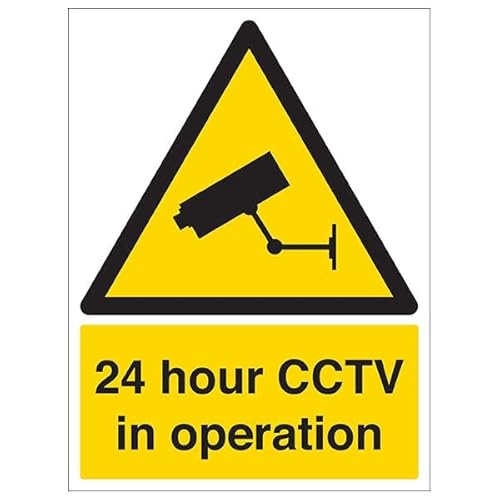 V Safety Sicherheitsschild "24 Hour CCTV In Operation", Hochformat, 300 x 400 mm, 3 mm, Aluminiumverbundstoff V Safety Sicherheitsschild "24 Hour CCTV In Operation", Hochformat, 300 x 400 mm, 3 mm, Aluminiumverbundstoff von VSafety