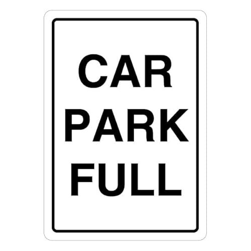 V Safety Sicherheitsschild "Car Park Full", 297 x 210, 1 mm, Hartplastik von VSafety