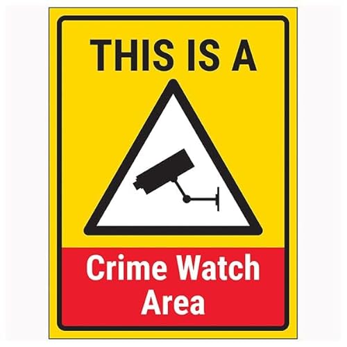 V Safety This Is A Crime Watch Area 300 x 400 mm – selbstklebendes Vinyl – Sicherheitsschild in Aluminiumoptik V Safety This Is A Crime Watch Area 300 x 400 mm – selbstklebendes Vinyl – Sicherheitsschild in Aluminiumoptik von VSafety