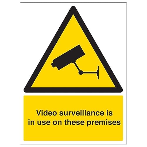 V Safety Video Surveillance In Use On These Premises, selbstklebendes Vinyl-Sicherheitsschild, leuchtet im Dunkeln, 300 x 400 mm V Safety Video Surveillance In Use On These Premises, selbstklebendes Vinyl-Sicherheitsschild, leuchtet im Dunkeln, 300 x 400 mm von VSafety