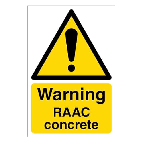 V Safety Warning RAAC Concrete Sicherheitsschild aus Aluminiumverbundstoff, Hochformat, 450 x 600 mm, 3 mm V Safety Warning RAAC Concrete Sicherheitsschild aus Aluminiumverbundstoff, Hochformat, 450 x 600 mm, 3 mm von VSafety