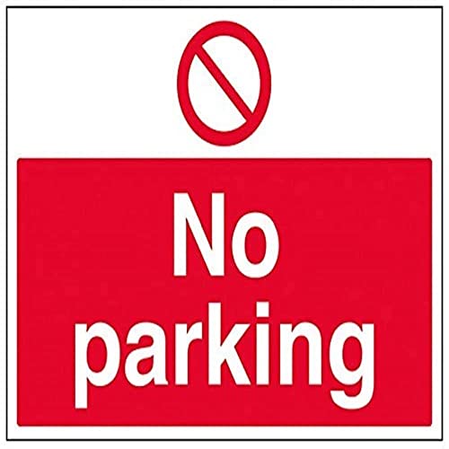 VSafety Schild mit Aufschrift „No Parking“ (englische Version) - Querformat - 400 mm x 300 mm – 1 mm Hartkunststoff von VSafety