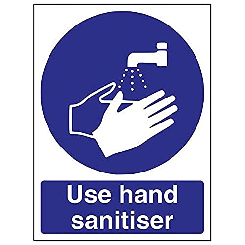 VSafety "Use Hand Desitiser" Schild, Hochformat, 3 Stück, 150mm x 200mm, 3 von VSafety