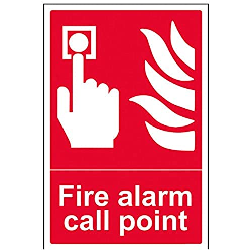 vsafety 13001 au-s "FIRE ALARM Call Point" Equipment-Zeichen, selbstklebendes Vinyl, Porträt, 200 mm x 300 mm, rot von VSafety