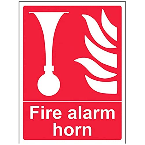 vsafety 13008 an-r Fire Alarm Horn Equipment Zeichen, 1 mm starrer Kunststoff, Hochformat, 150 mm x 200 mm x 200 mm von VSafety