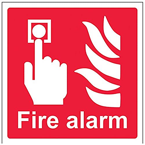 vsafety 13011 am-r Fire Alarm Logo Equipment Zeichen, 1 mm starrer Kunststoff, eckig, 150 mm x 150 mm von VSafety