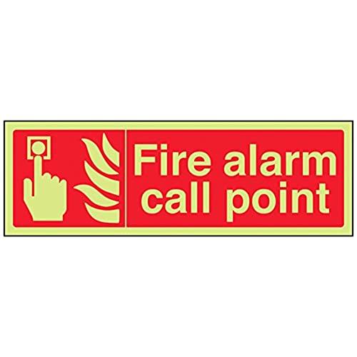 vsafety 13022 ax-g Fire Equipment, Schild, Fire Alarm Call Point", Kunststoff, Landschaft, 300 mm x 100 mm, rot von VSafety