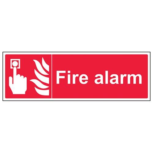 vsafety 13023bj-s Fire Equipment, Schild, Fire Alarm," selbstklebend, Landschaft, 450 mm x 150 mm, rot von VSafety