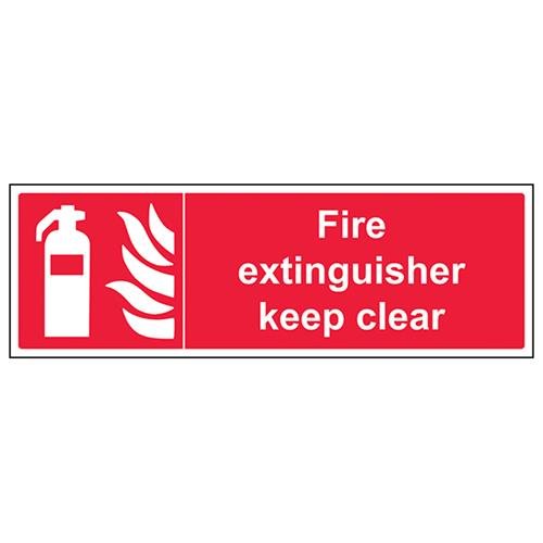 vsafety 13025bj-s Feuerlöscher Keep Clear Fire Equipment Zeichen, selbstklebendes Vinyl, Landschaft, 450 mm x 150 mm von VSafety