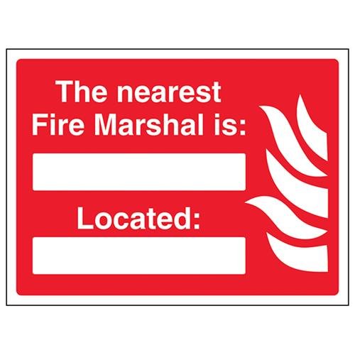 vsafety 13047 AR die nächste Marshal ist S Fire Equipment Zeichen, selbstklebendes Vinyl, Landschaft, 200 mm x 150 mm von VSafety