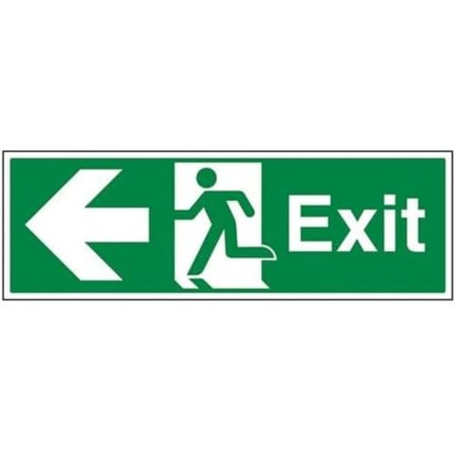 vsafety 21003bp-s Sicherer Zustand Exit Schild, EXIT Pfeil links, selbstklebend, Landschaft, 600 mm x 200 mm x 200 mm, grün von VSafety