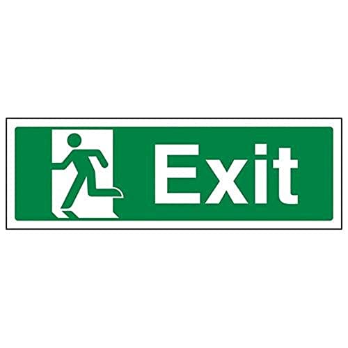 vsafety 21010 Becher ax-s Sicherer Zustand Exit Schild, Final Exit Man links, Landschaft, selbstklebendes Vinyl, 300 mm x 100 mm, grün vsafety 21010 Becher ax-s Sicherer Zustand Exit Schild, Final Exit Man links, Landschaft, selbstklebendes Vinyl, 300 mm x 100 mm, grün von VSafety