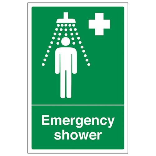 vsafety 23007 au-s "Not Dusche" Safe Zustand Allgemeine Schild, selbstklebend, Portrait, 200 mm x 300 mm, grün von VSafety