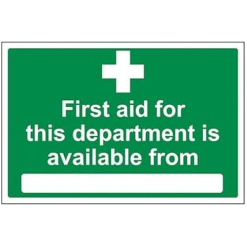 vsafety 31025ba-s "Erste Hilfe für erhältlich ist dieses Abteilung von" Erste Hilfe Allgemeine Schild, selbstklebend, Landschaft, 300 mm x 200 mm x 200 mm, grün von VSafety