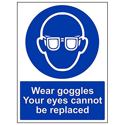 vsafety 41044bc-s"tragen Brillen/Ihre Augen nicht werden" Zeichen, 300 mm x 400 mm (3 Stück) von VSafety