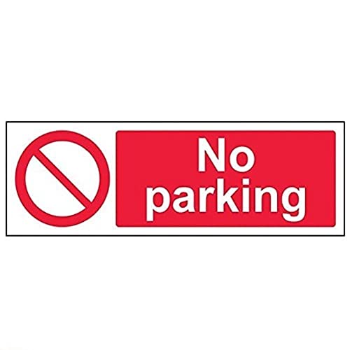 vsafety 52012 Spieluhr ax-r "No Parking" Verbot Zugang Zeichen, starrer Kunststoff, Landschaft, 300 mm x 100 mm, rot von VSafety