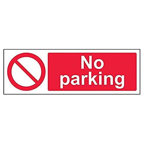 vsafety 52012 Spieluhr ax-s "No Parking" Verbot Zugang Schild, selbstklebend, Landschaft, 300 mm x 100 mm, rot von VSafety