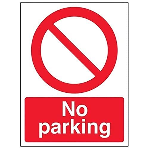 vsafety 52030 an-s "No Parking" Verbot Zugang Schild, selbstklebend, Hochformat, 150 mm x 200 mm x 200 mm, rot von VSafety