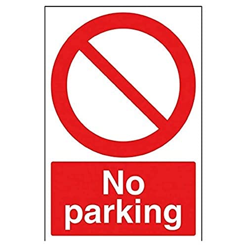 vsafety 52030 au-r "No Parking" Verbot Zugang Zeichen, starrer Kunststoff, Porträt, 200 mm x 300 mm, rot von VSafety