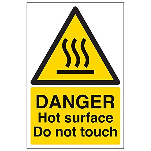 vsafety 62005 au-s "Danger Hot Oberfläche nicht Touch" Sign, 200 mm x 300 mm (3 Stück) von VSafety