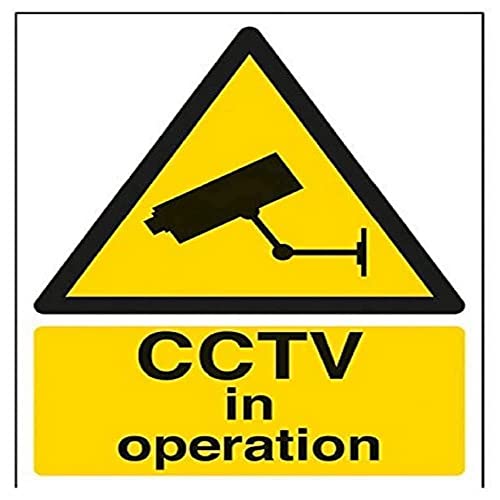 vsafety 63050 au-w "CCTV in Operation" Achtung Allgemeine Zeichen, Fenster Aufkleber, Portrait, 200 mm x 300 mm, schwarz/gelb von VSafety