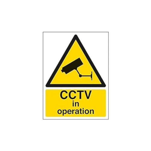 vsafety 63050 au-w "CCTV in Operation" Sign, Portrait, 200 mm x 300 mm (3 Stück) von VSafety