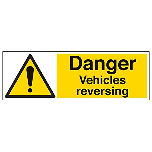 vsafety 64018bp-s "Gefahr Fahrzeuge Rückfahrkamera" Sign, Landschaft, 600 mm x 200 mm x 200 mm (3 Stück) von VSafety