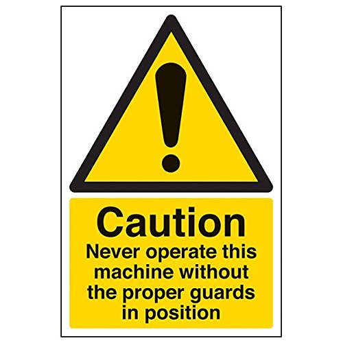 vsafety 65016 au-s "Nicht Maschine Verwenden, ohne Wachen..." Sign, 200 mm x 300 mm (3 Stück) von VSafety