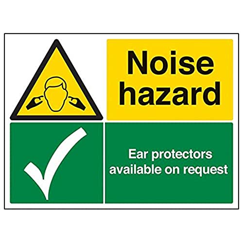 vsafety 65057bf-s "Noise Hazard Gehörschutz erhältlich auf..." Sign, 400 mm x 300 mm (3 Stück) von VSafety