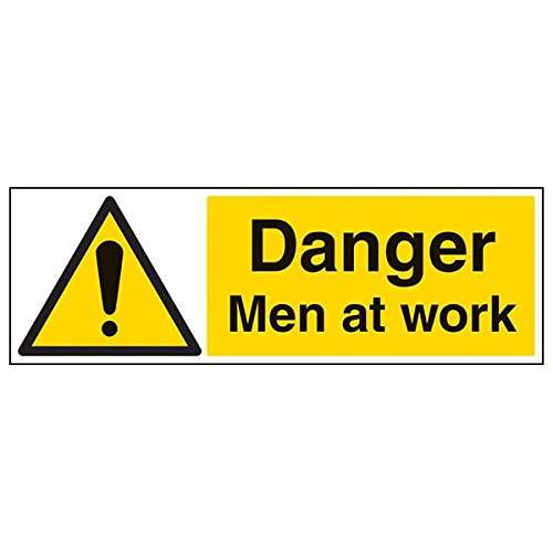 vsafety 67074bp-s "Danger Men At Work" Zeichen, Landschaft, 600 mm x 200 mm x 200 mm (3 Stück) von VSafety