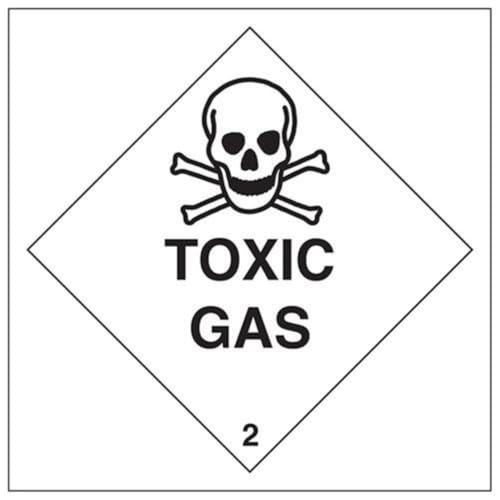 vsafety 6d011at-s "giftigen Gas" Achtung Hazard Diamanten Zeichen, selbstklebendes Vinyl, quadratisch, 200 mm x 200 mm x 200 mm, schwarz von VSafety