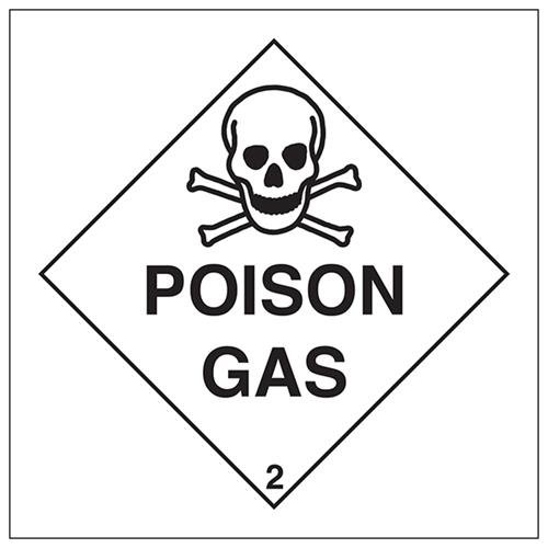 vsafety 6d013af-s "Poison Gas" Achtung Hazard Diamanten Zeichen, selbstklebendes Vinyl, quadratisch, 100 mm x 100 mm, schwarz von VSafety