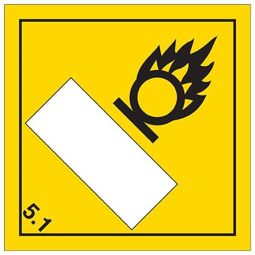 vsafety 6d031af-s "Oxidizer 5.1 Vereinten Nationen Substanz Nummerierung Hazard" Achtung Diamanten Zeichen, selbstklebendes Vinyl, quadratisch, 100 mm x 100 mm, schwarz/gelb von VSafety