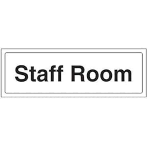 vsafety 71018 ax-s "Staff Zimmer" Allgemeine Türschild, selbstklebendes Vinyl, Landschaft, 300 mm x 100 mm, schwarz von VSafety
