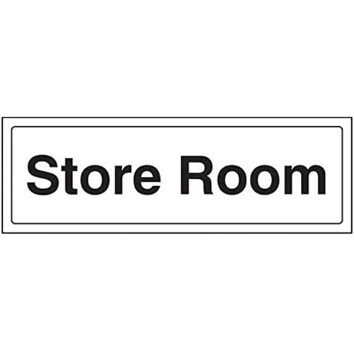 vsafety 71024 ax-s "Store Zimmer" Allgemeine Türschild, selbstklebendes Vinyl, Landschaft, 300 mm x 100 mm, schwarz von VSafety