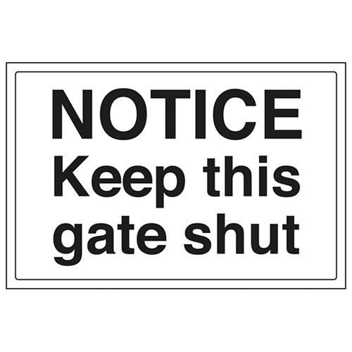 vsafety 72024ba-s Allgemeine Informationen Schild, Keep This Gate Shut", selbstklebend, Landschaft, 300 mm x 200 mm x 200 mm, schwarz von VSafety