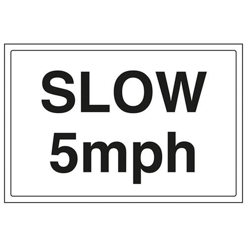 vsafety 74021ba-s Allgemeine Parken Schild ", langsam, 5 MPH," selbstklebend, Landschaft, 300 mm x 200 mm x 200 mm, schwarz von VSafety