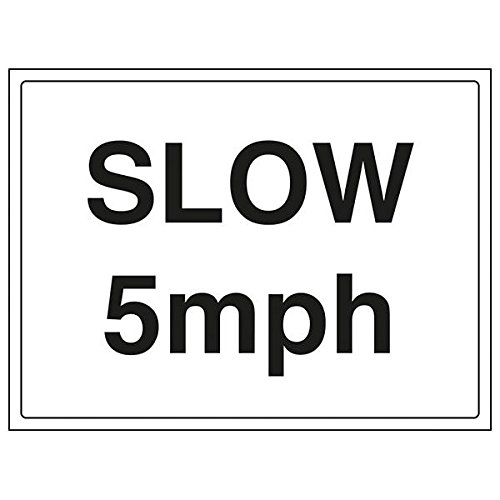 vsafety 74021bf-s "langsam, 5 MPH" Sign, Landschaft, 400 mm x 300 mm (3 Stück) von VSafety