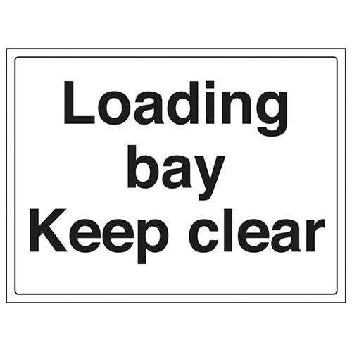 vsafety 74023bf-s Allgemeine Parken Schild, Loading Bay Keep Clear," selbstklebend, Landschaft, 400 mm x 300 mm, schwarz von VSafety