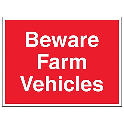 vsafety 76002bf-s "Beware Farm Fahrzeuge" Sign, Landschaft, 400 mm x 300 mm (3 Stück) von VSafety