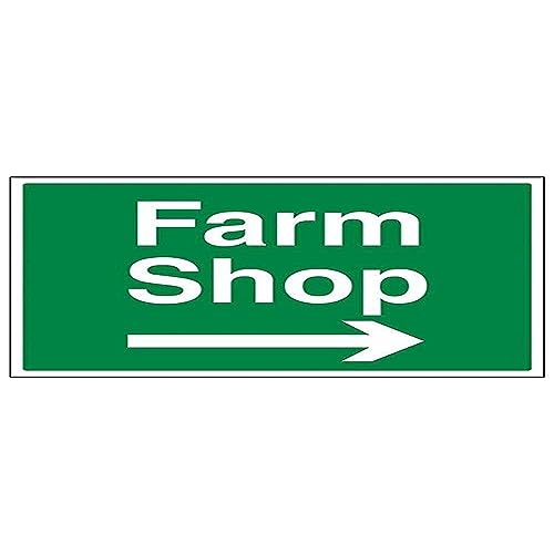 vsafety 76022bf-s "Farm Shop/Pfeil rechts" Sign, Landschaft, 400 mm x 300 mm (3 Stück) von VSafety