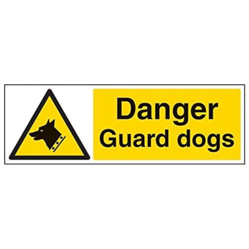 vsafety "Danger Guard dogs", Landschaft, (3 Stück), 450 mm x 150 mm, 3 von VSafety