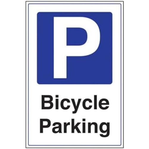 vsafety Fahrrad Parken Schild, selbstklebendes Vinyl, 300 mm x 400 mm Größe von VSafety