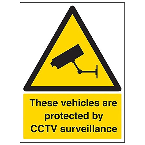 vsafety "Fahrzeuge geschützt von CCTV Überwachung", (3 Stück), 300 mm x 400 mm, 3 von VSafety