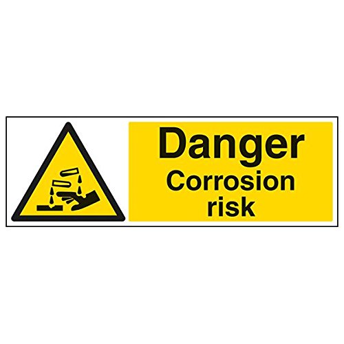 vsafety "Gefahr Korrosion Risiko", Landschaft, (3 Stück), 600 mm x 200 mm, 3 von VSafety