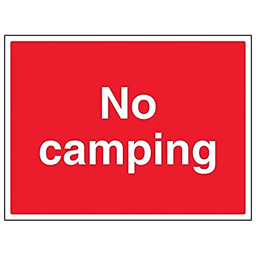 vsafety "Keine Camping Schild, Landschaft, (Pack von 3), 400 mm x 300 mm, 3 von VSafety
