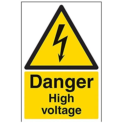 vsafety Schilder 68003 au-r "Danger High Voltage" Achtung Elektrische Zeichen, 1 mm starrer Kunststoff, Portrait, 200 mm x 300 mm, schwarz/gelb vsafety Schilder 68003 au-r "Danger High Voltage" Achtung Elektrische Zeichen, 1 mm starrer Kunststoff, Portrait, 200 mm x 300 mm, schwarz/gelb von VSafety