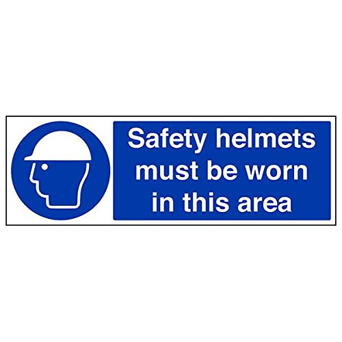 vsafety "Sicherheit Helme zu tragen, in diesem Bereich", (3 Stück), 600 mm x 200 mm, 3 von VSafety