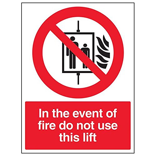 vsafety "in die Veranstaltung von Fire Verwenden nicht dieses Lift", (Pack von 3), 300 mm x 400 mm, 3 von VSafety